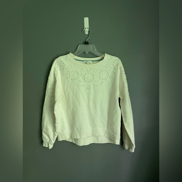 Boden Arabella Brodiere Drop Shoulder Sweatshirt - Picture 2 of 5